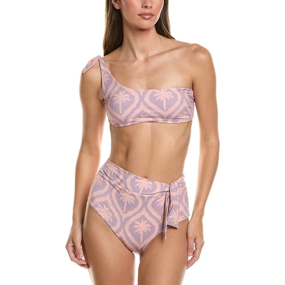 Manebà womens Manebi 2pc Tie-Up One-Shoulder Bikini Set, 1, White
