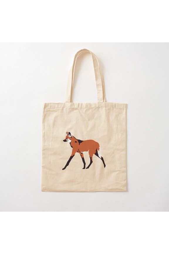 Maned Wolf Canvas Tote Bags, Reusable Shopping Bag