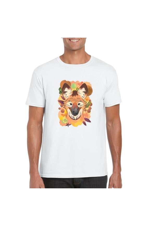Maned Wolf Watercolor T-shirt, Nature-Inspired Animal Art for Wildlife Lovers, for men & women, up to size 5XL