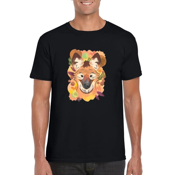 Maned Wolf Watercolor T-shirt, Nature-Inspired Animal Art for Wildlife Lovers, for men & women, up to size 5XL