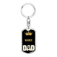 thumbnail image 1 of Manee Cat Dad King Keychain Stainless Steel or 18k Gold, 1 of 10