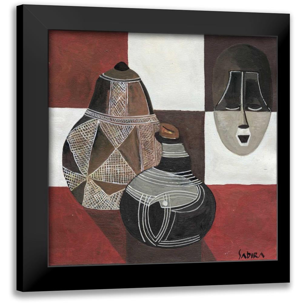 Manek, Sabira 20x20 Black Modern Framed Museum Art Print Titled ...