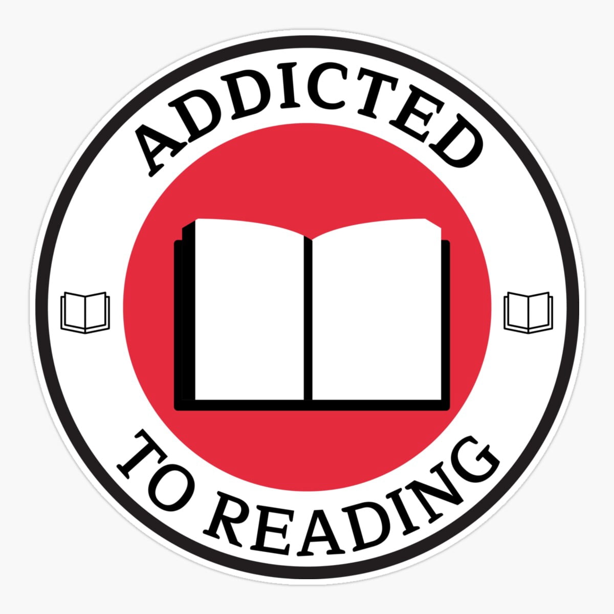 Maneki Addicted To Reading Sticker, Phone Decal Water Bottle Stickers ...
