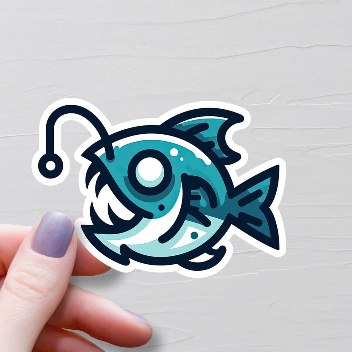 Maneki Angler Fish Er, Vinyl Ers, Anglerfish Water Bottle Ers, Laptop ...