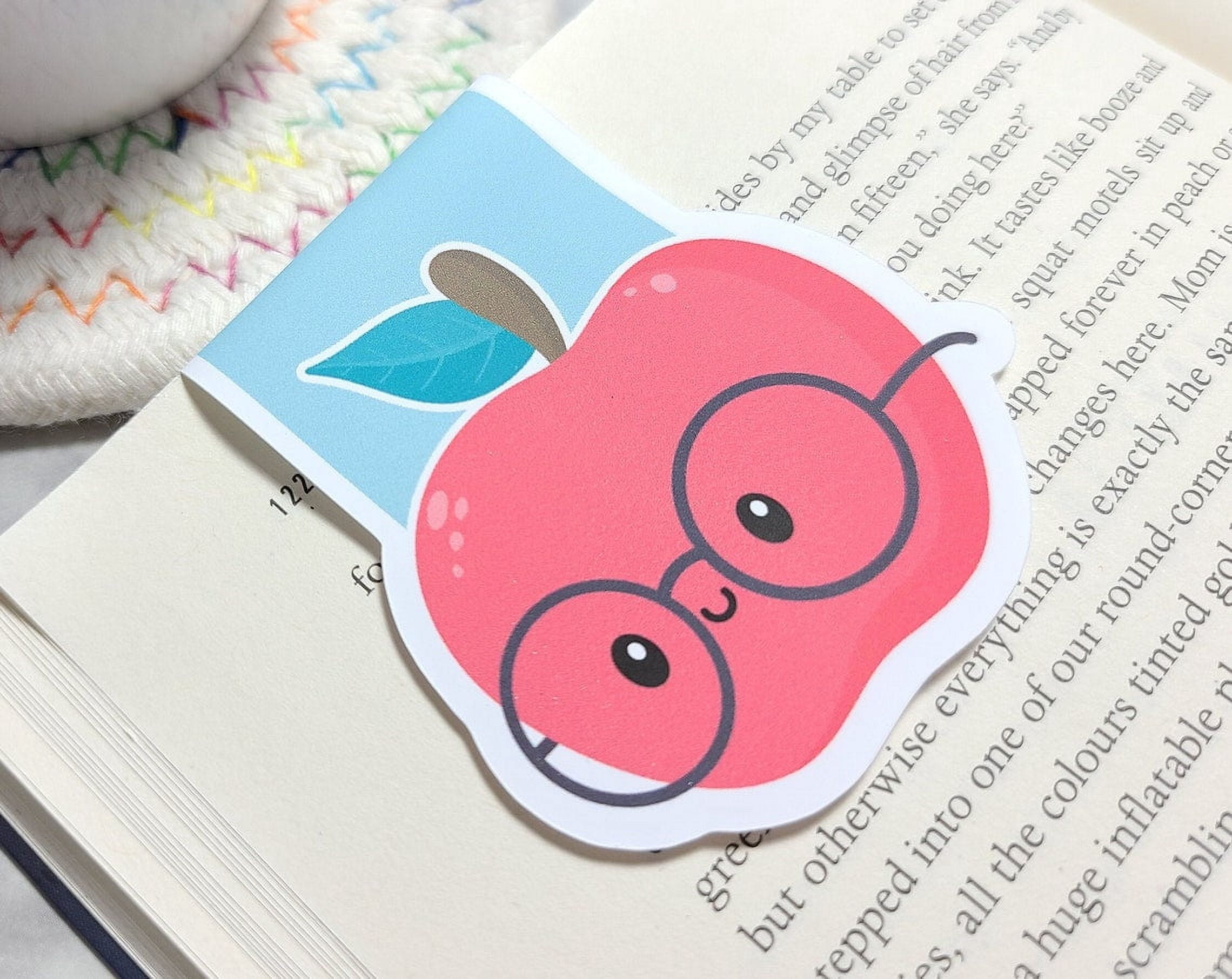 Maneki Apple Magnetic Bookmark, Cute Fruit Planner Clip, Kawaii Apple ...