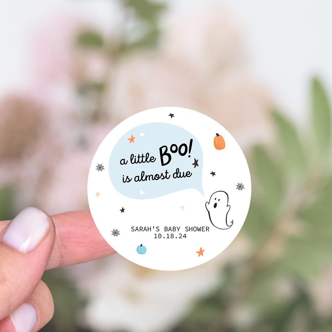 Maneki Baby Shower Favor Ers, Thank You Ers Baby Shower Boy, Ghost Baby ...