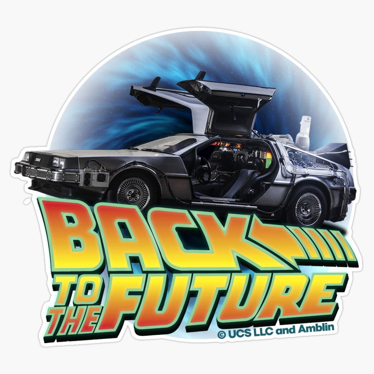 Maneki Back To The Future Movie. Delorean In Time Er, Phone Decal Water ...