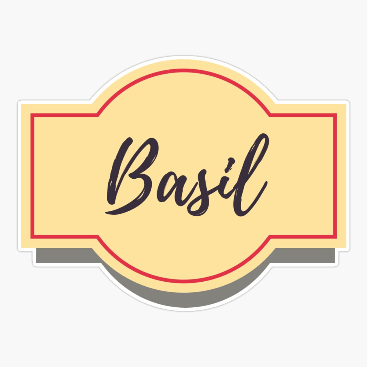 Maneki Basil - Kitchen Label Sticker, Phone Decal Water Bottle Stickers ...