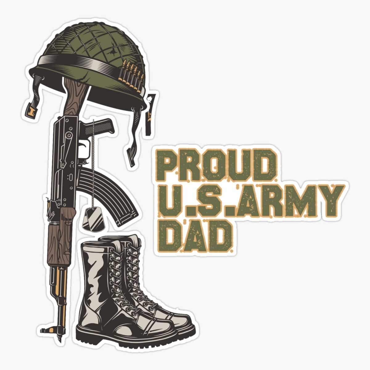 Maneki Be Proud To Be In The Us Army Military Er, Phone Decal Water ...