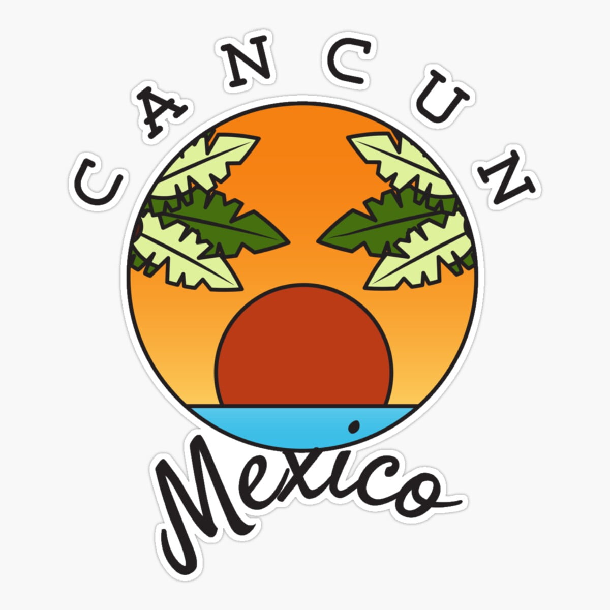 Cancun Mexico Sticker Decal – USA Made, National Parks Theme