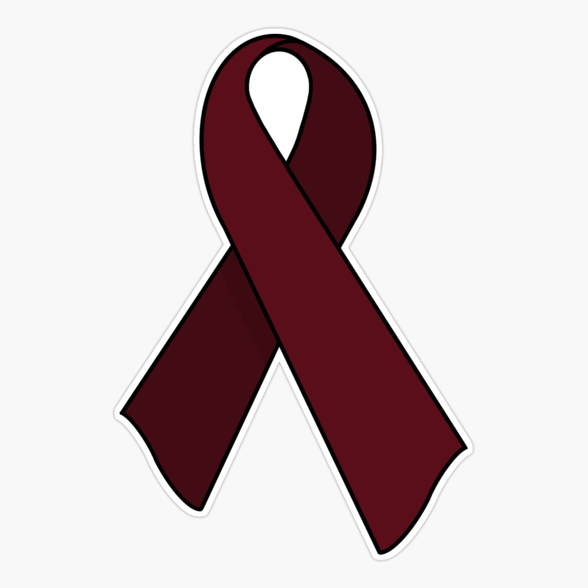 Maneki Burdy Awareness Ribbon Er, Phone Decal Water Bottle Stickers Car ...