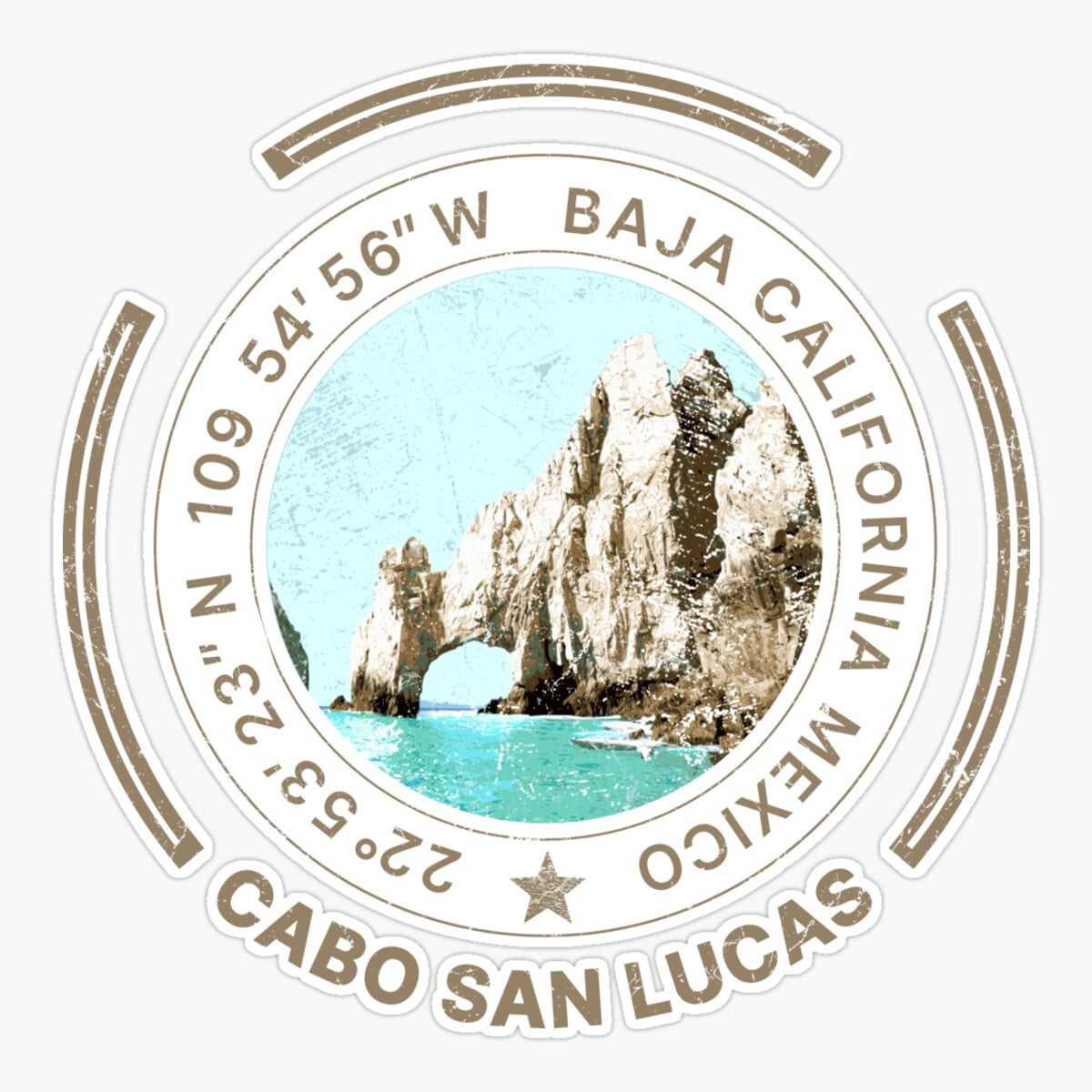 Maneki Cabo San Lucas Mexico Diving Sticker, Phone Decal Water Bottle ...