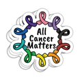 thumbnail image 1 of Maneki All Cancer Matters Awareness Sticker Fight Cancer Multicolor Ribbons Sticker Cancer Warriors Cancer Survivor Gift Decoration Truck Helmet Vehicles, 1 of 4