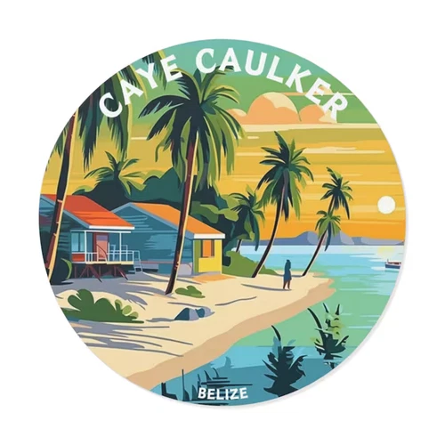 Maneki Caye Caulker Belize Sticker – Waterproof Travel Decal For Laptop ...