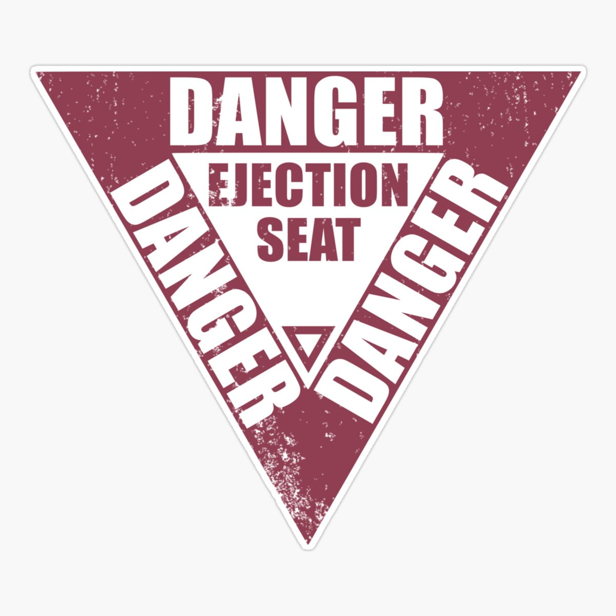 Danger Ejection Seat Warning Decal Sticker - 2 Pack, 100x87mm, Waterproof Vinyl For Car, Motorcycle, Laptop