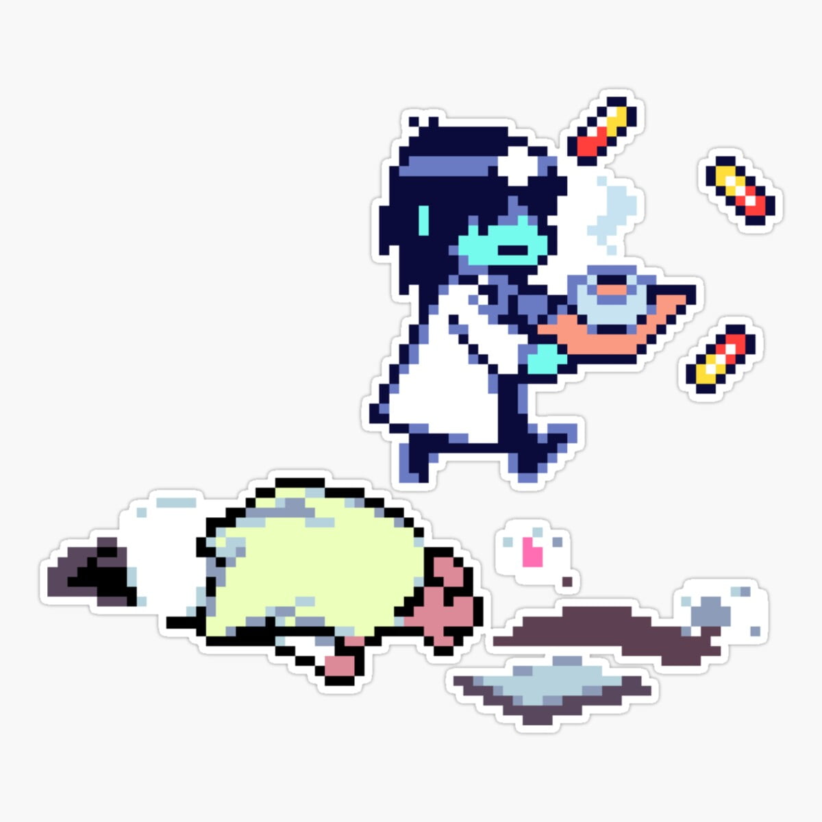 Maneki Deltarune Chapter 2 - Doctor Kris And Noelle Er, Phone Decal ...