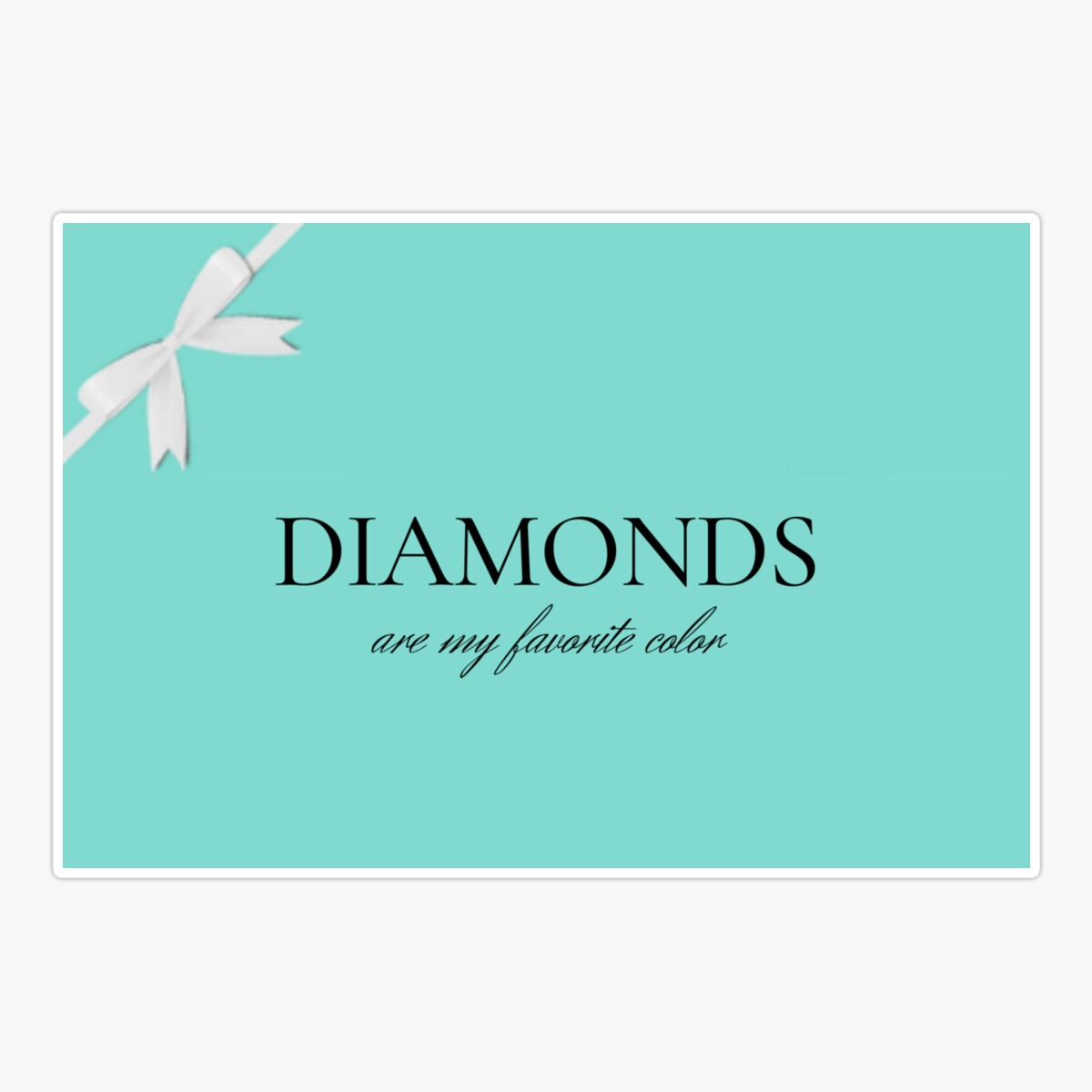 Maneki Diamonds Are My Avorite Color Er, Phone Decal Water Bottle ...