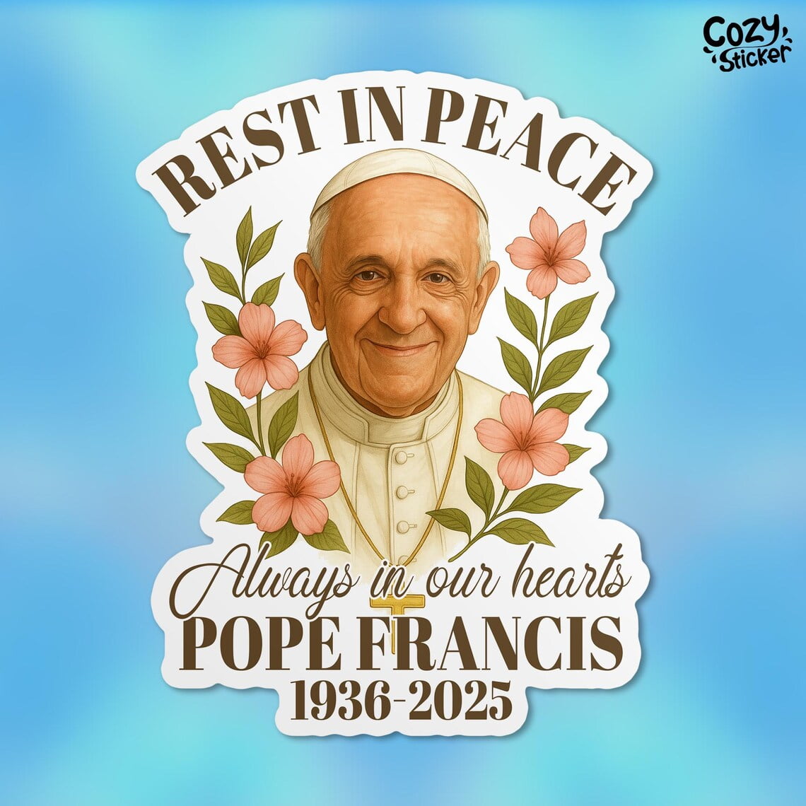 Maneki Floral Memorial Pope Francis Er, Papa Francis Tribute, Religious ...