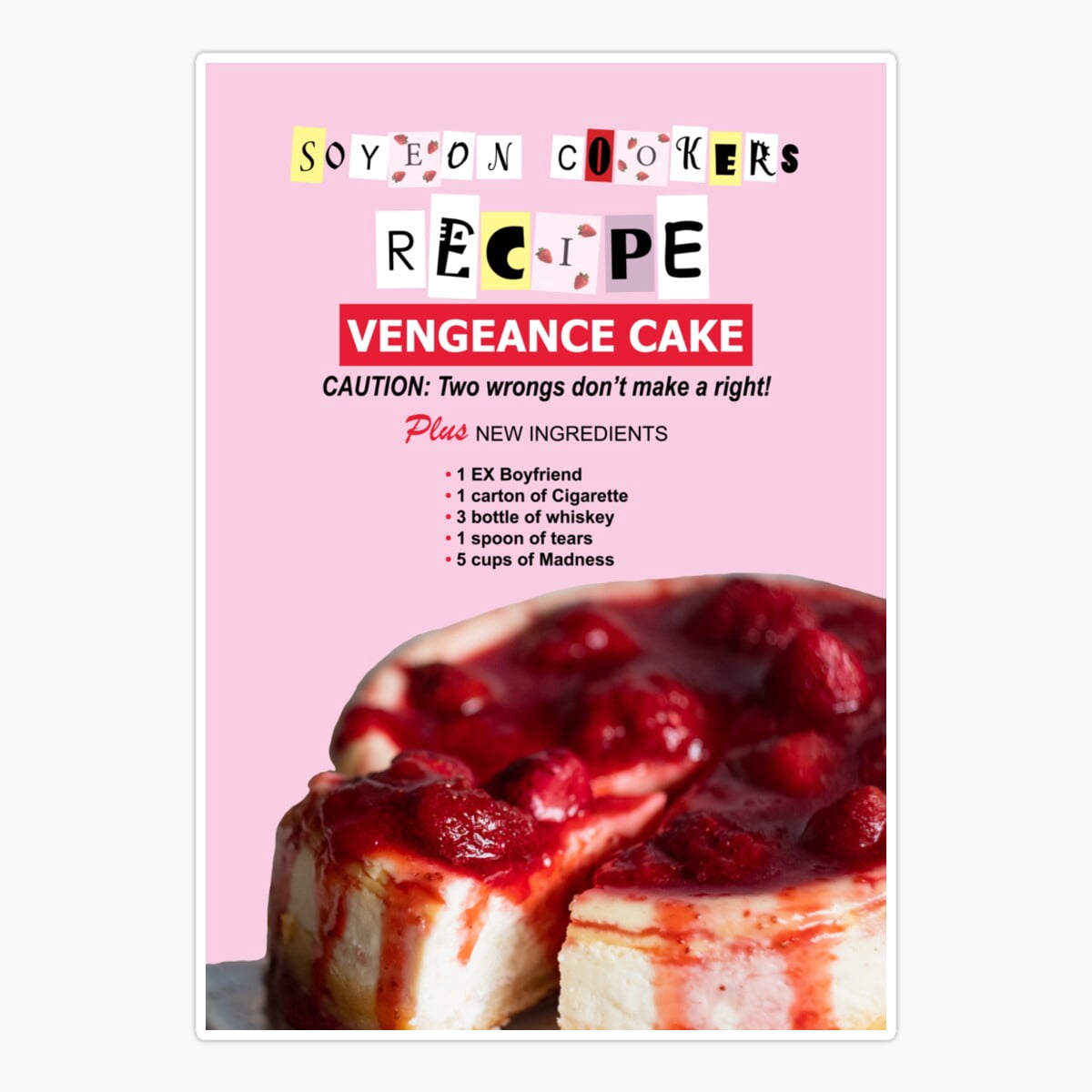 Sticker Motor Recipe Maneki (G)I-Dle - Tomboy Mv Poster - Soyeon'S Vengeance Cake Recipe ...