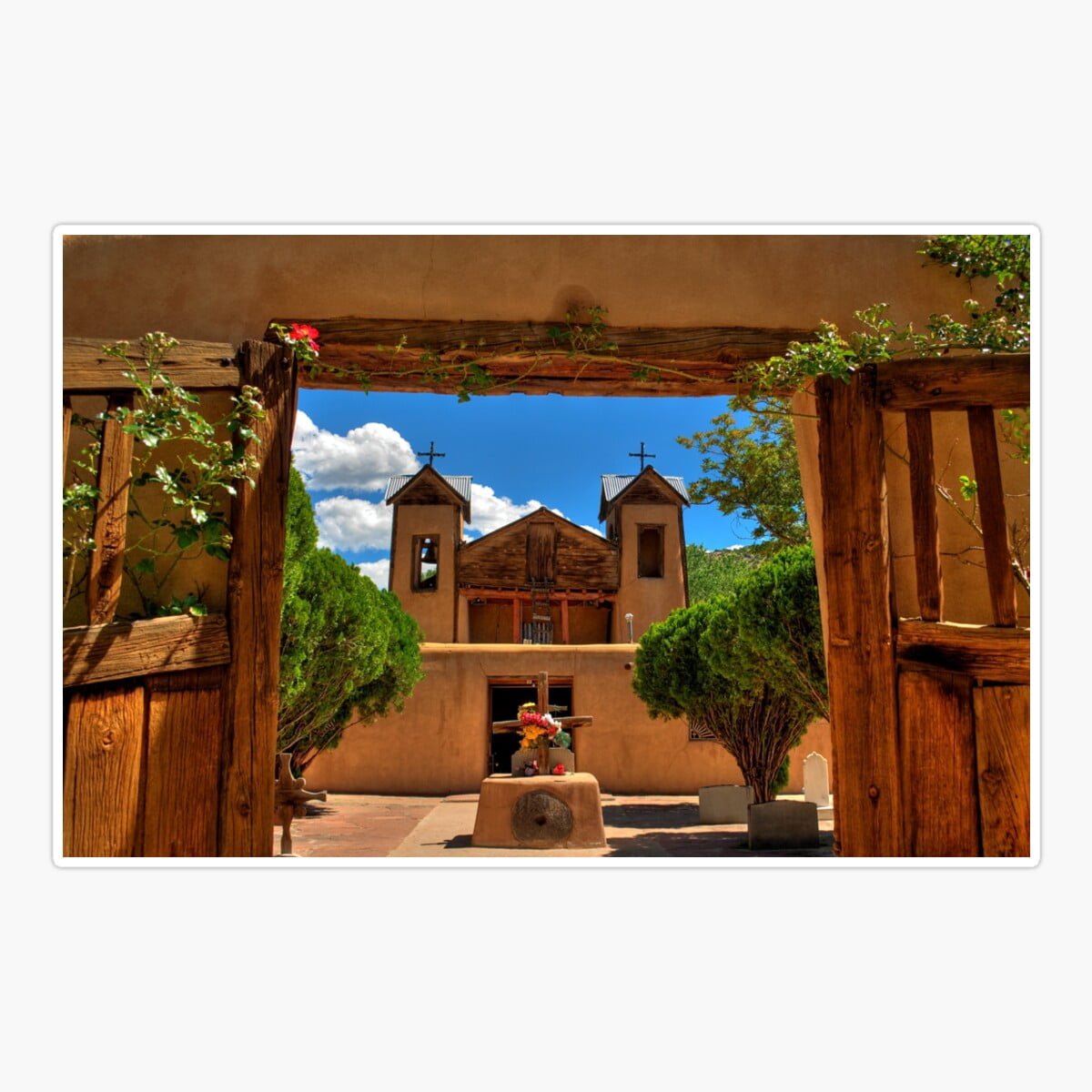 Maneki Gates To Santuario De Chimayó Church Sticker, Phone Decal Water ...