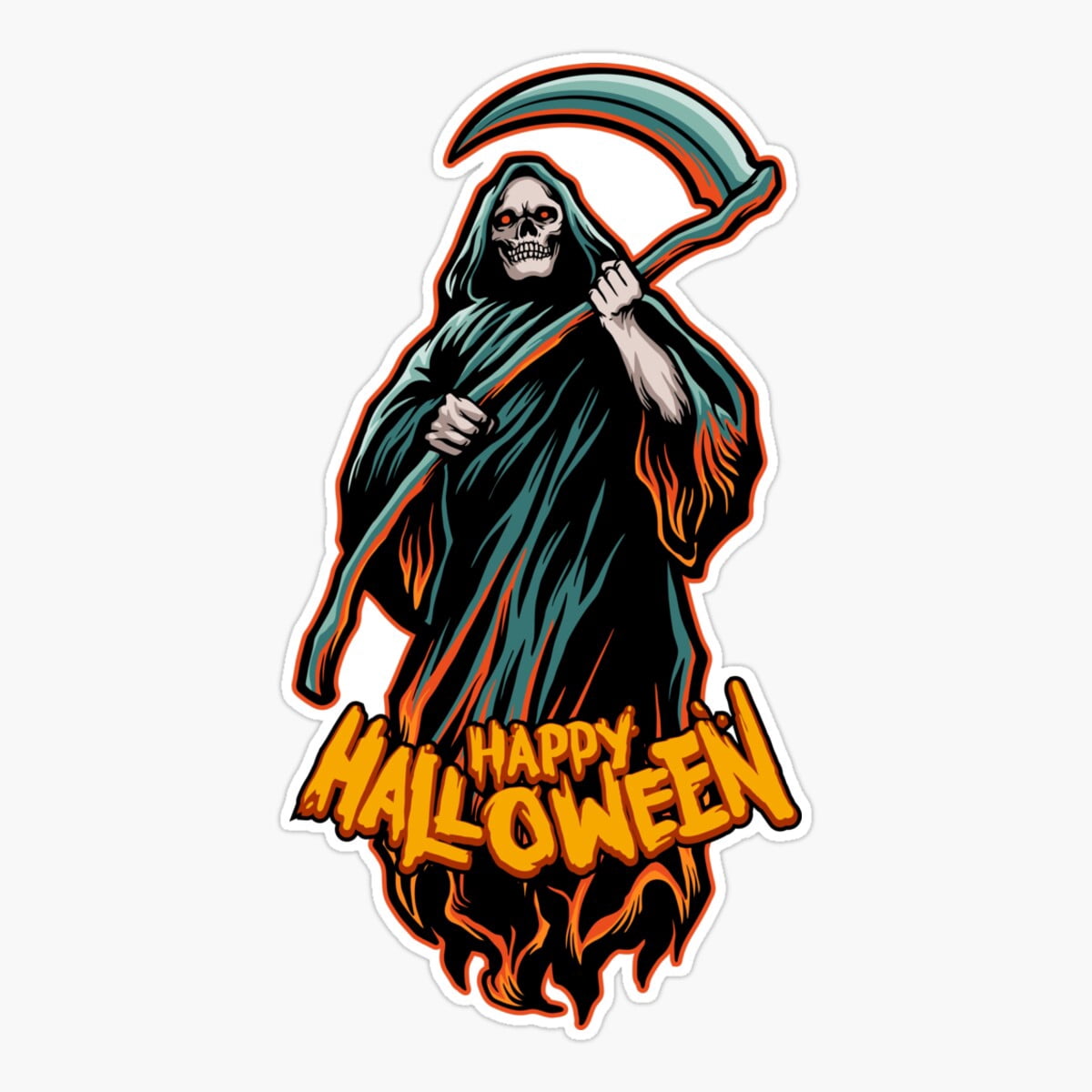 Grim Reaper tearing Heart – CUTOUT PRINTS