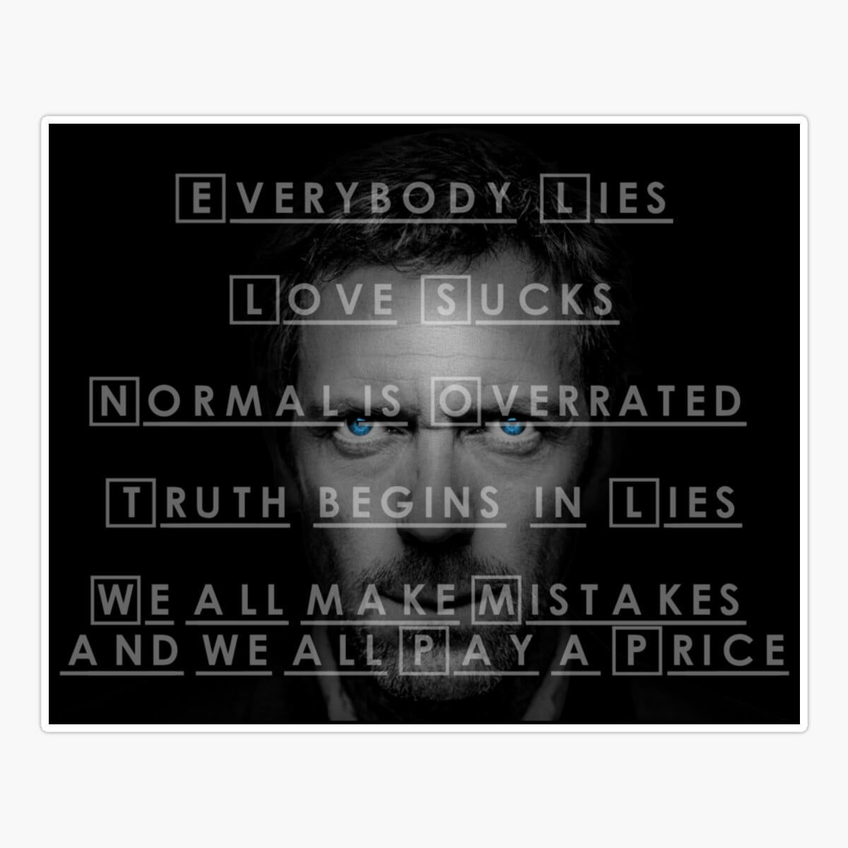 Maneki House M.D Quotes Er, Phone Decal Water Bottle Stickers Car ...