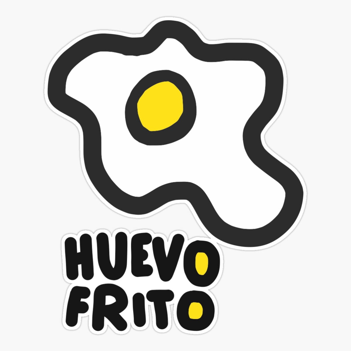 Maneki Huevo Rito Spanish Words Ried Eggs Sticker, Phone Decal Water ...