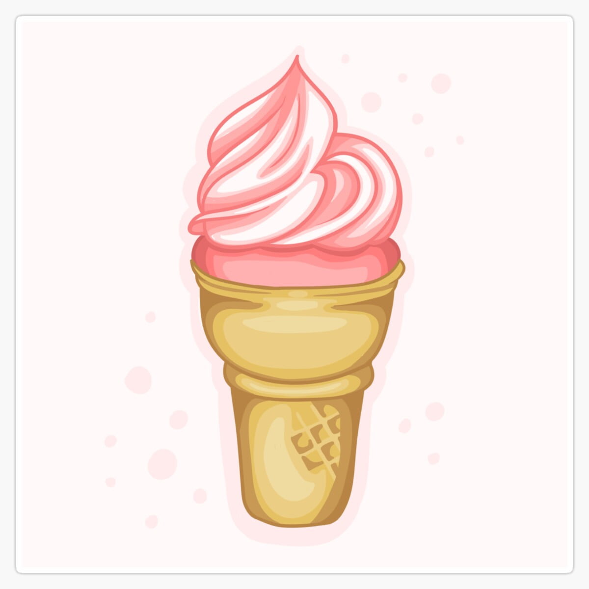 Maneki Ice Cream Cone Er, Phone Decal Water Bottle Stickers Car Decals ...