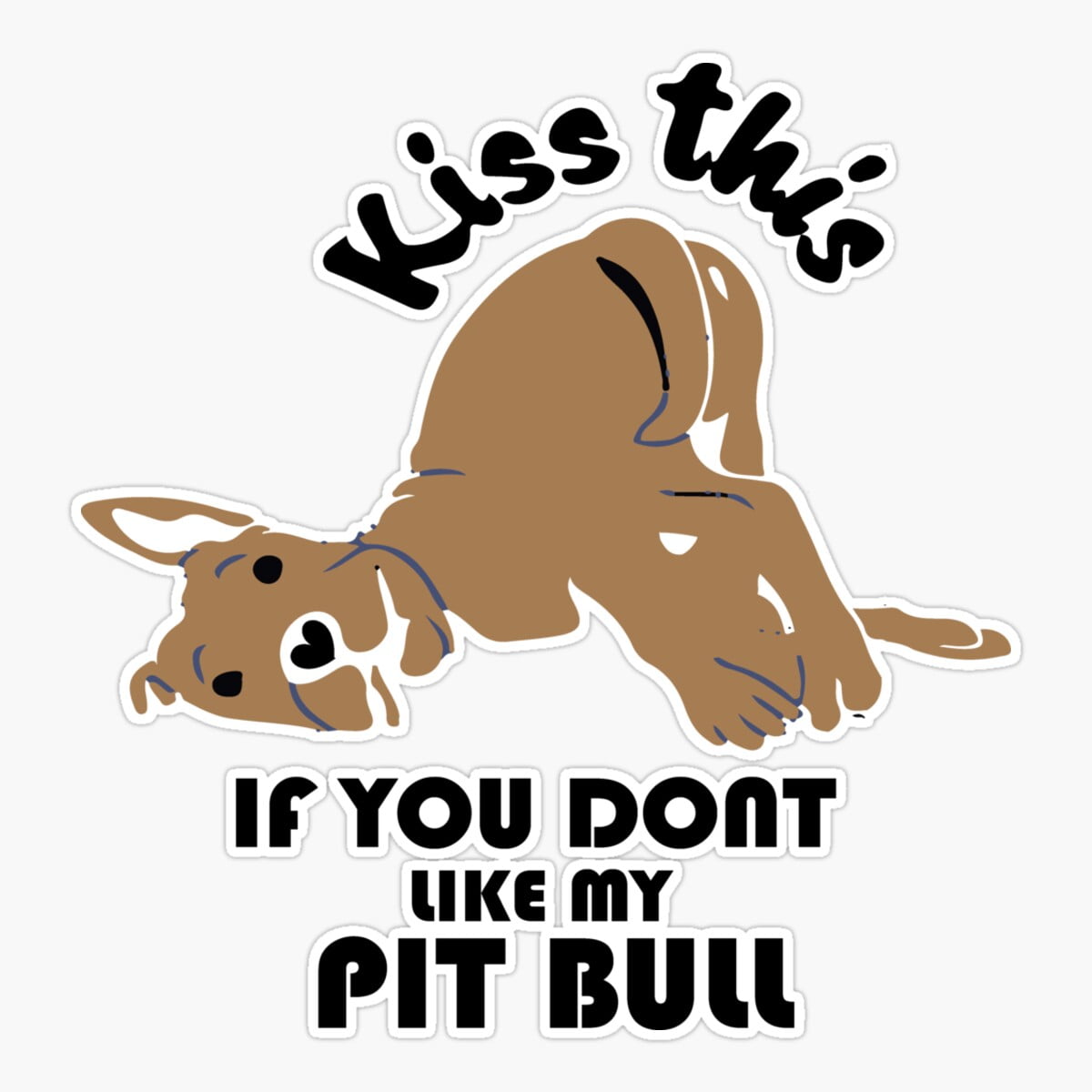 LEVLO Pitbull Kosmetiktasche – Mit Spruch „I Don't Give A Pit“, Wasserdicht, 23,5x17 Cm, Schwarz