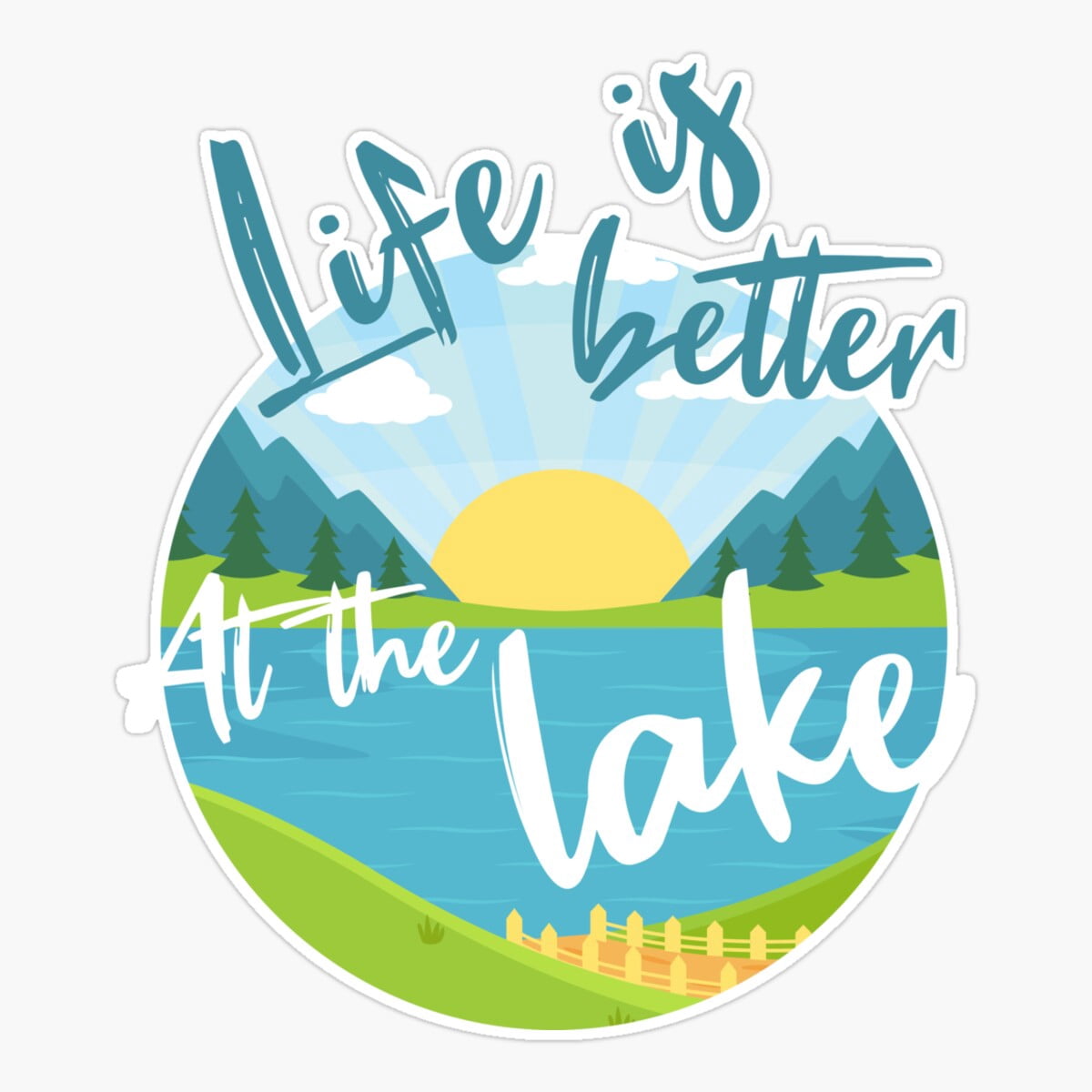 Maneki Lie Is Better At The Lake Er, Phone Decal Water Bottle Stickers ...