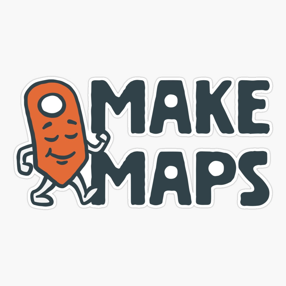 Maneki Make Maps Sticker, Phone Decal Water Bottle Stickers Car Decals ...