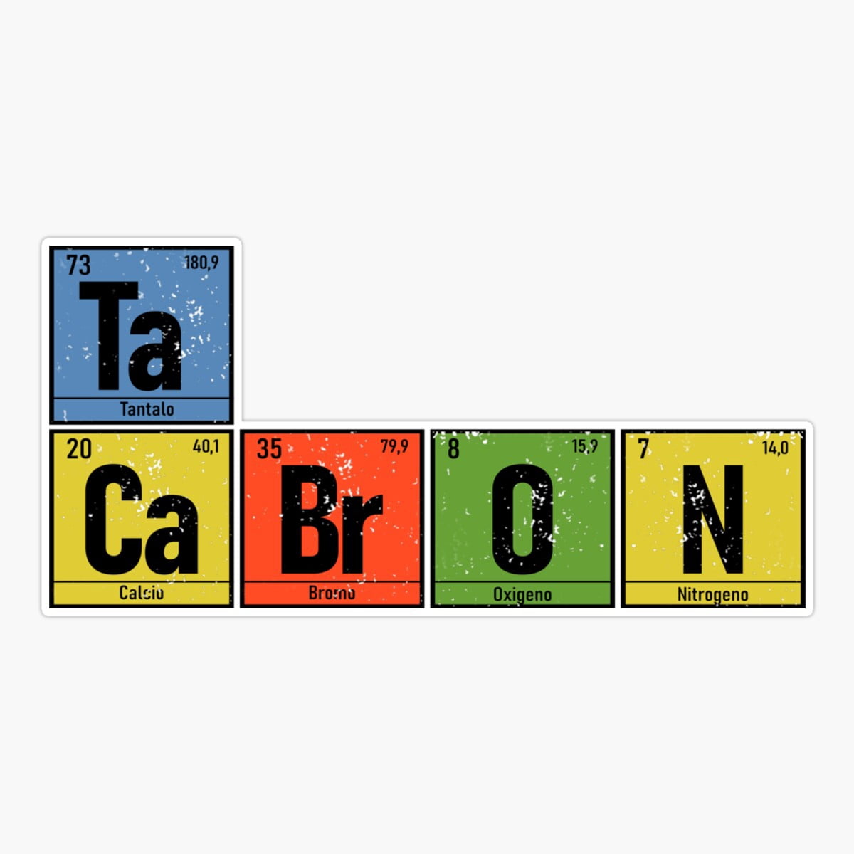 Maneki Mexican Phrase 'Ta Cabrón; Composed O Elements O The Periodic ...