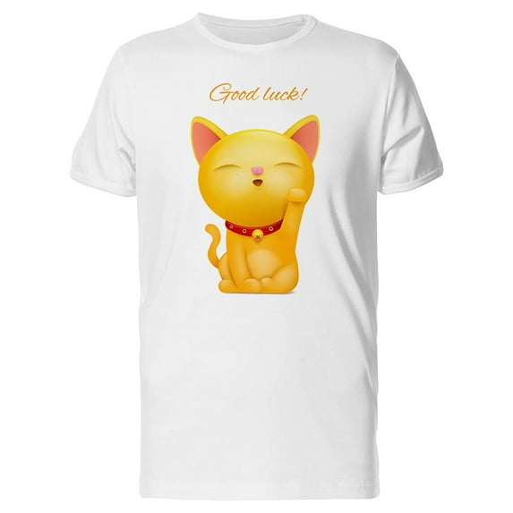 Maneki Neko Good Luck Reaction Tee Men's -Image by Shutterstock