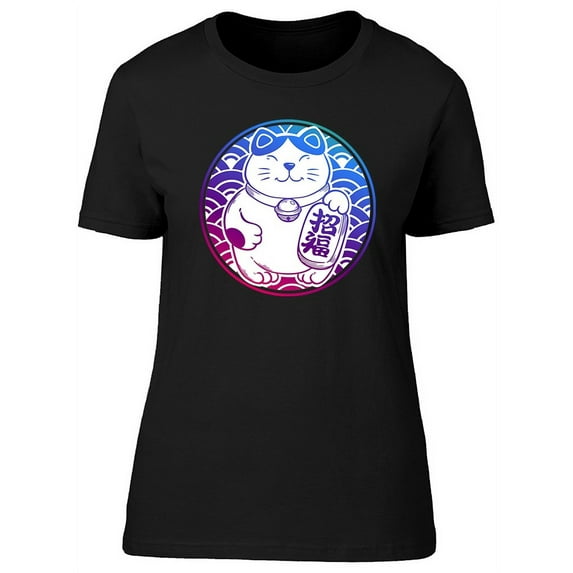 Maneki Neko Graphic T-Shirt Women -Image by Shutterstock, Female XX-Large