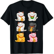 Maneki-Neko Lucky Cat Japanese Good Luck Charm Japan Gift T-Shirt