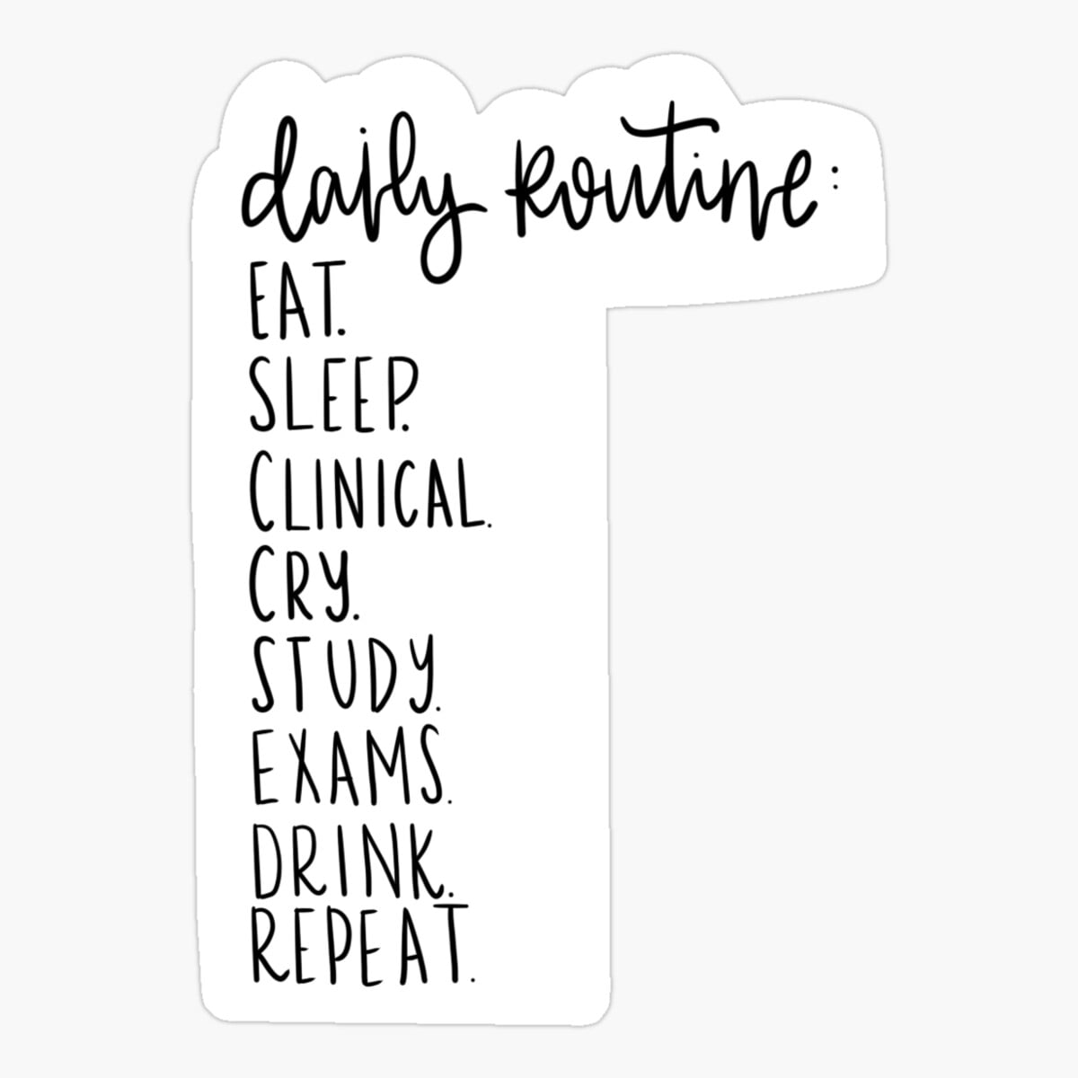 Maneki Nursing School Daily Routine Er, Phone Decal Water Bottle ...