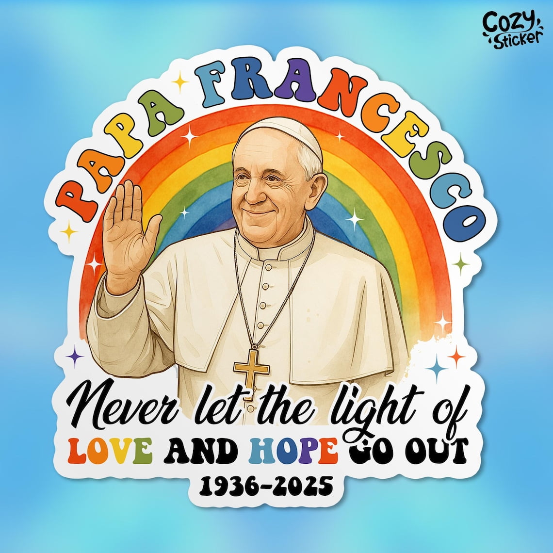 Maneki Papa Francesco Memorial Er, Pope Francis Tribute, Religious ...