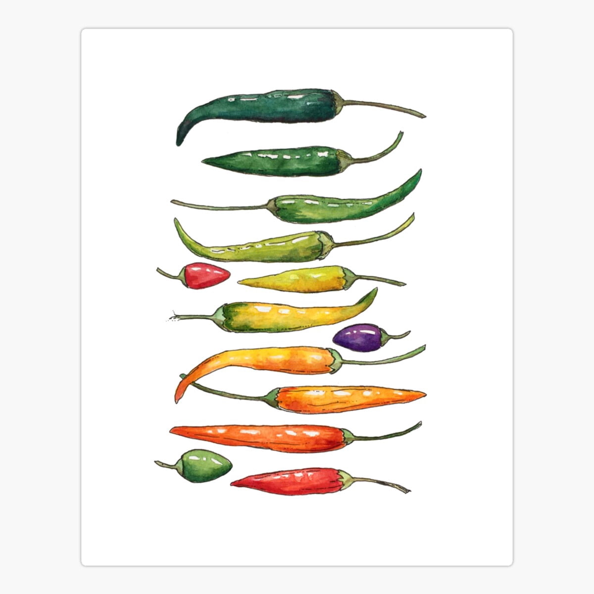 Maneki Peppers Sticker, Phone Decal Water Bottle Stickers Car Decals ...