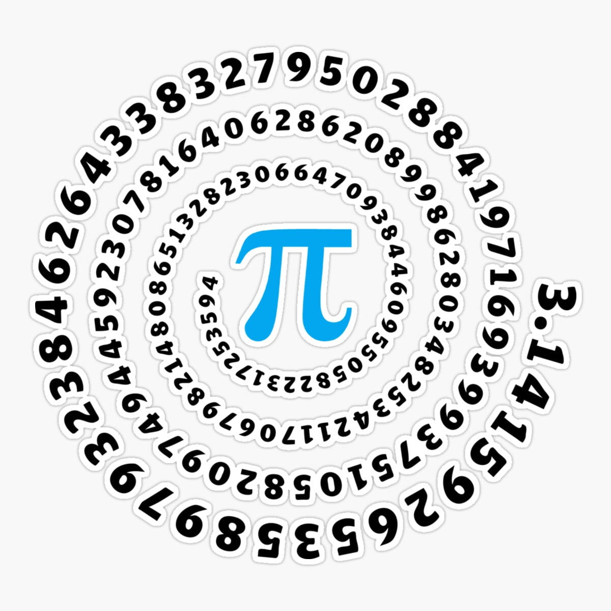 Maneki Pi, Π, Spiral, Mathematics, Pi Day, Infinity, Er, Phone Decal ...