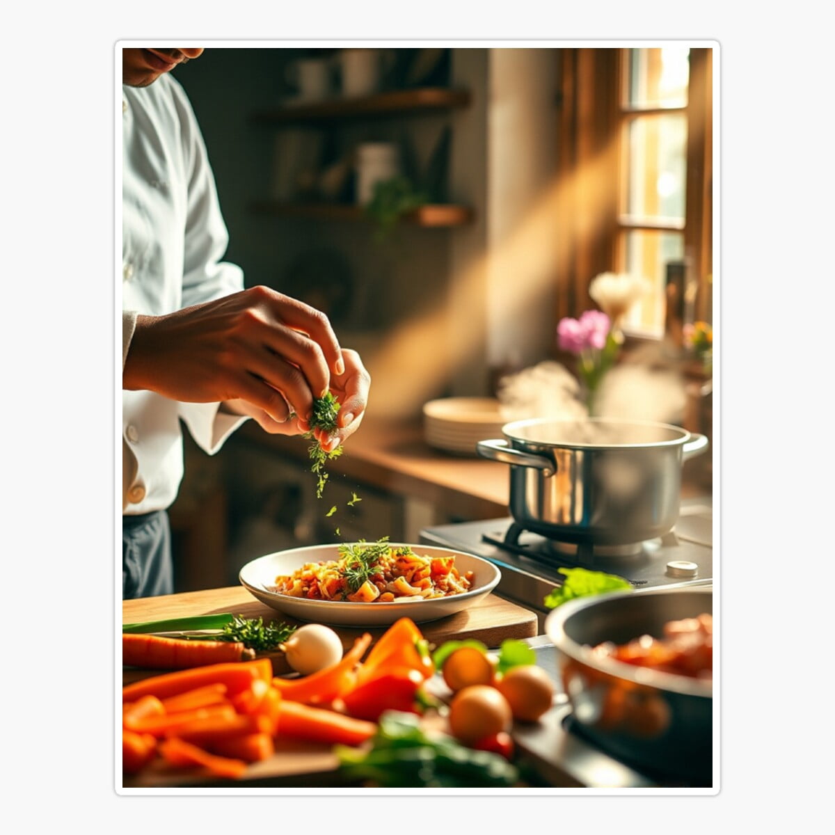 Maneki Preparing With Love Is The Key To Lavor. Sticker, Phone Decal ...