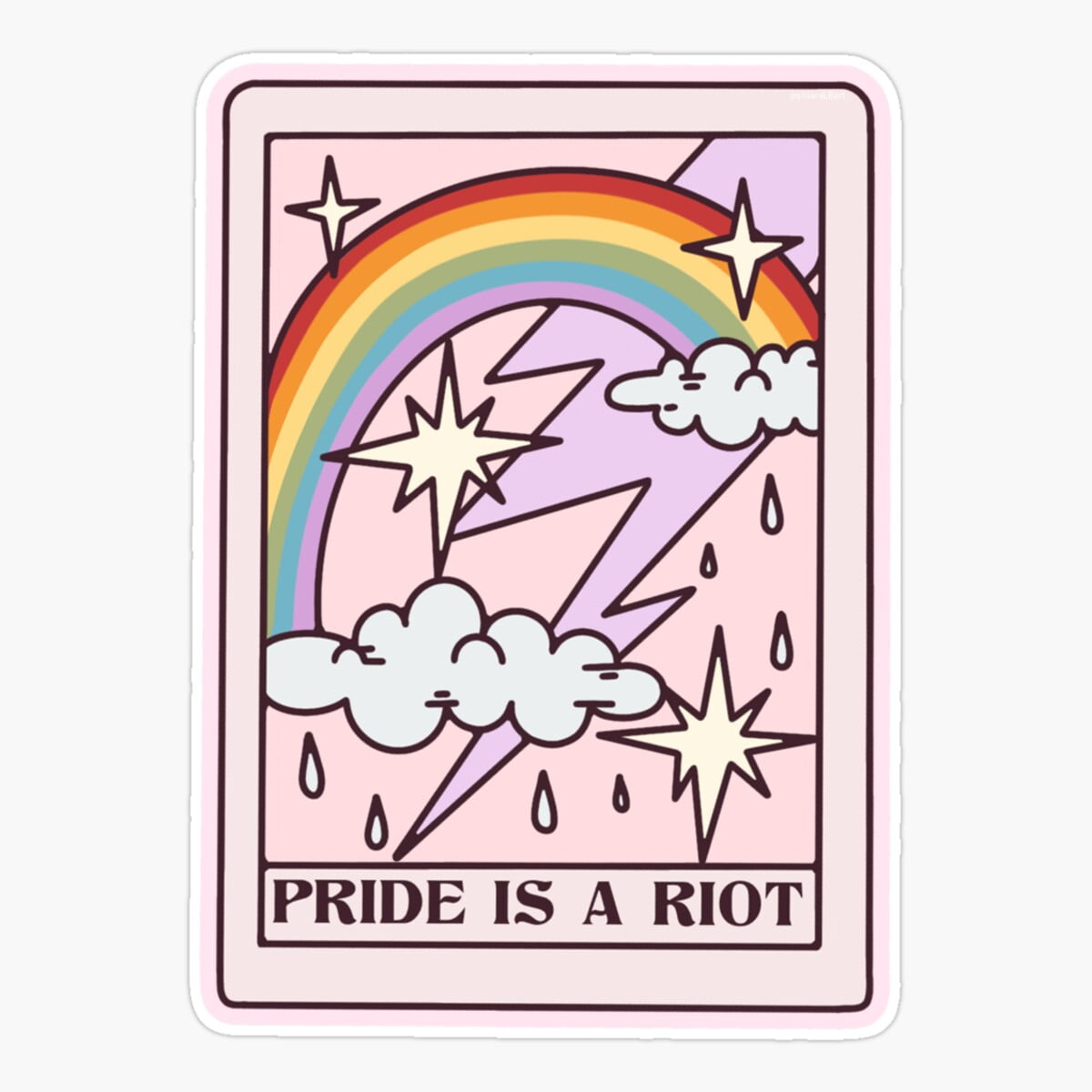 Maneki Pride Is A Riot Tarot Card Er, Phone Decal Water Bottle Stickers ...