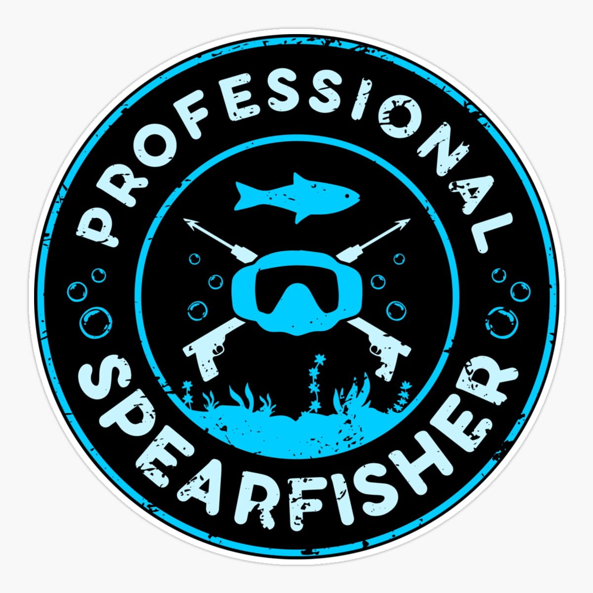 Maneki Proessional Spearisher - Scuba Diving Ishing Er, Phone Decal ...