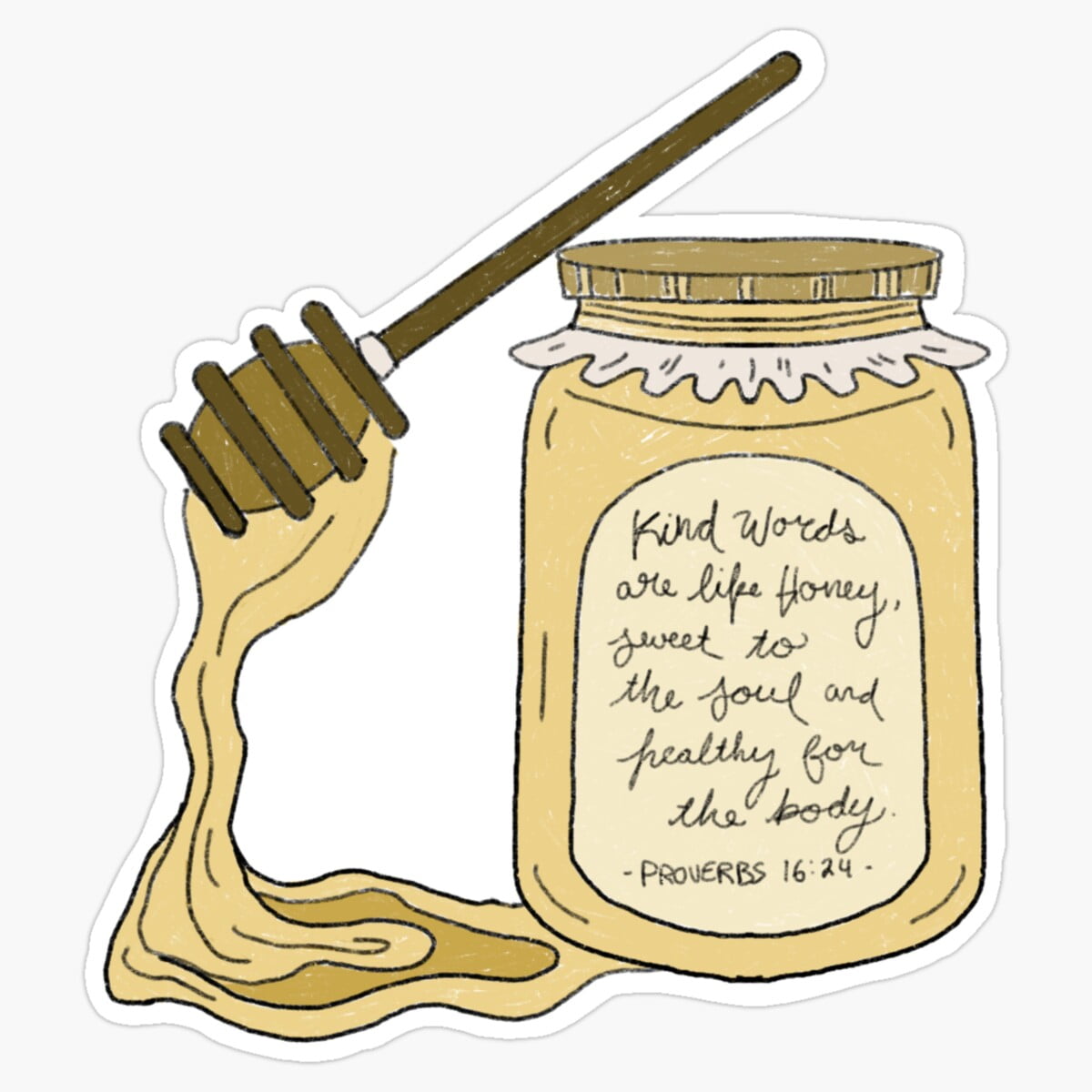 Maneki Proverbs 16:24 Er, Phone Decal Water Bottle Stickers Car Decals ...