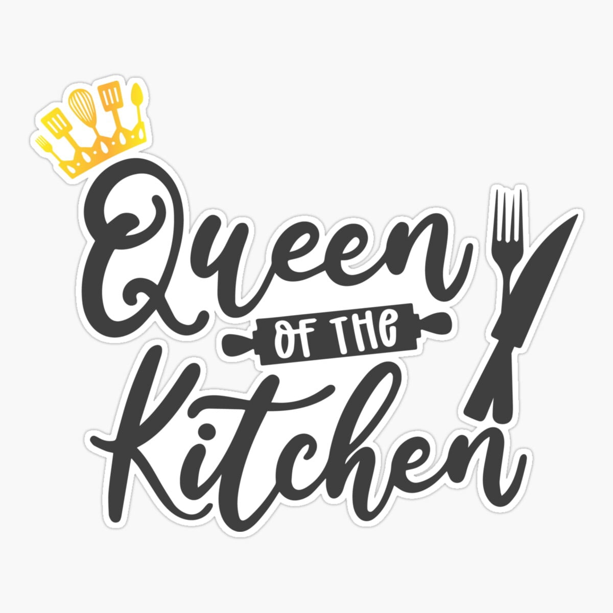 Maneki Queen O The Kitchen Culinarian House Wie Che Women Cook Sticker ...