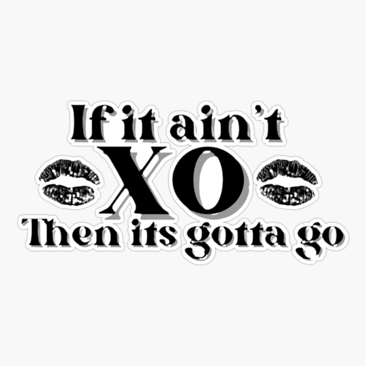 Maneki Reminder- Xo Lyrics Sticker, Phone Decal Water Bottle Stickers ...