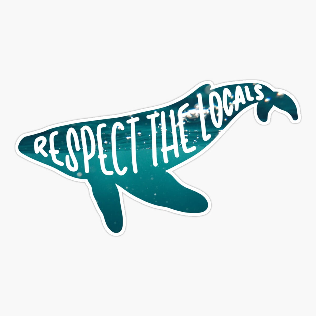 Maneki Respect The Locals | Whale Silhouette & Ocean Image Sticker ...