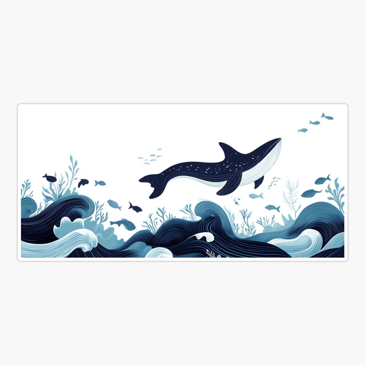 Sea Water Rising Sticker Maneki Sea Fantasy Sticker, Phone Decal Water Bottle Stickers Car ...