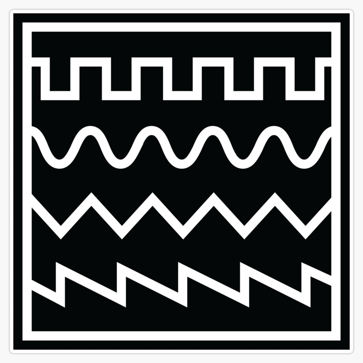 Maneki Synthesizer Waveforms Black Er, Phone Decal Water Bottle ...