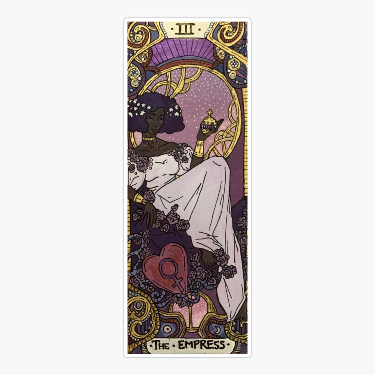 Maneki Tarot Card: Iii - The Empress Er, Phone Decal Water Bottle ...