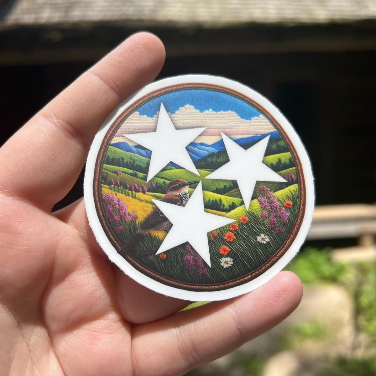 Maneki Tennessee Tri Star Sticker, Tennessee Sticker, Travel Stickers ...